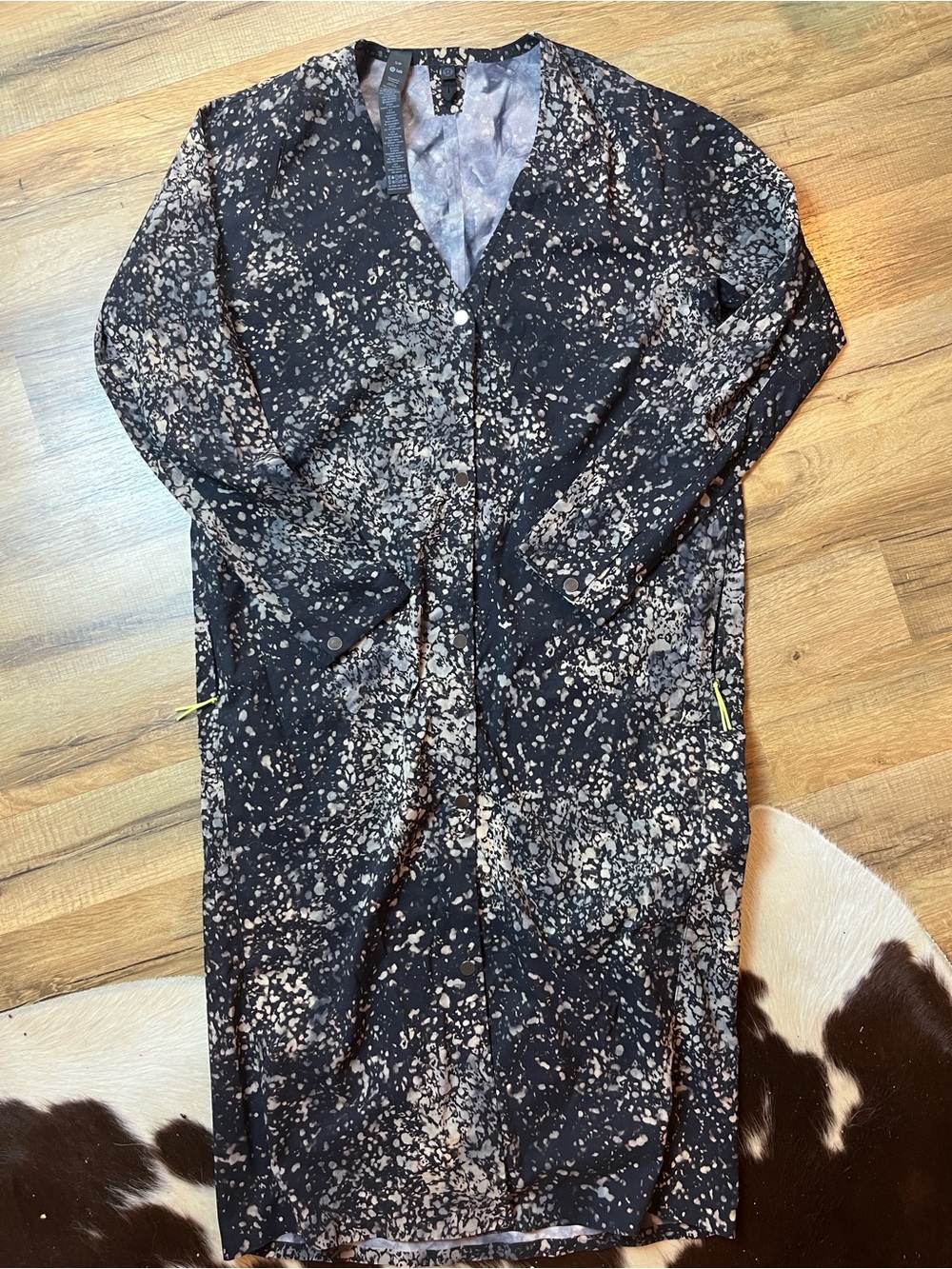 lululemon Lab Coat Jacket Splatter Button-Down Lightweight Athletic